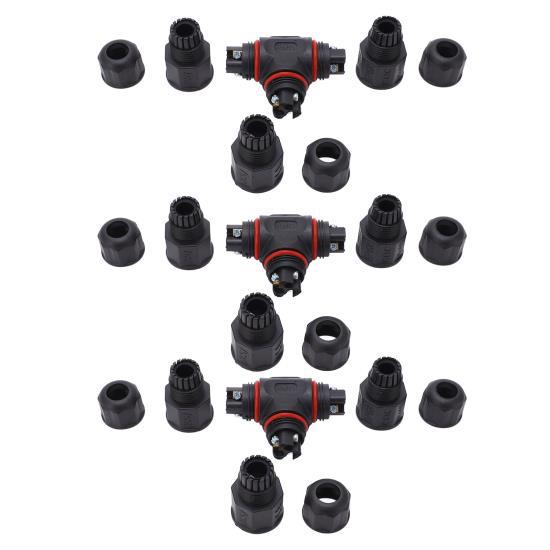 3 Way Junction Box Connector 3 Pin IP68 Waterproof Silicone Sealing Circle Cable Connector for LED Outdoor Lights
3 Way Junction Box Connector 3 Pin IP68 Waterproof Silicone Sealing Circle Cable Connector for LED Outdoor Lights