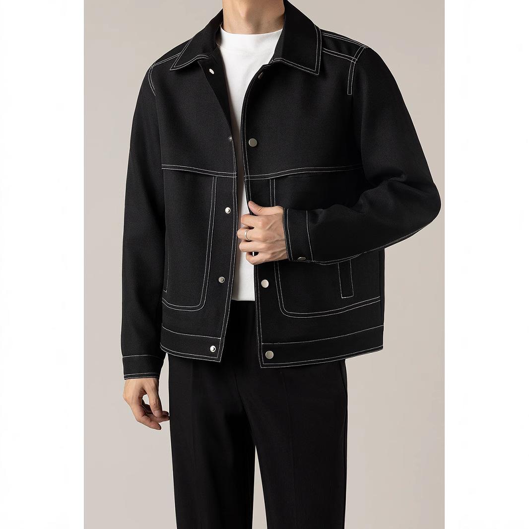 Korean Version of Lapel Short Jacket for Men s Spring and Autumn Light Mature Style Men s Bridal Top Casual Jacket M чорний
Korean Version of Lapel Short Jacket for Men s Spring and Autumn Light Mature Style Men s Bridal Top Casual Jacket M чорний