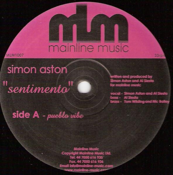 12inch Record SIMON ASTON - Sentimento MLM1007 Mainline Music 2004 UK Dance & Electronica Used
12inch Record SIMON ASTON - Sentimento MLM1007 Mainline Music 2004 UK Dance & Electronica Used