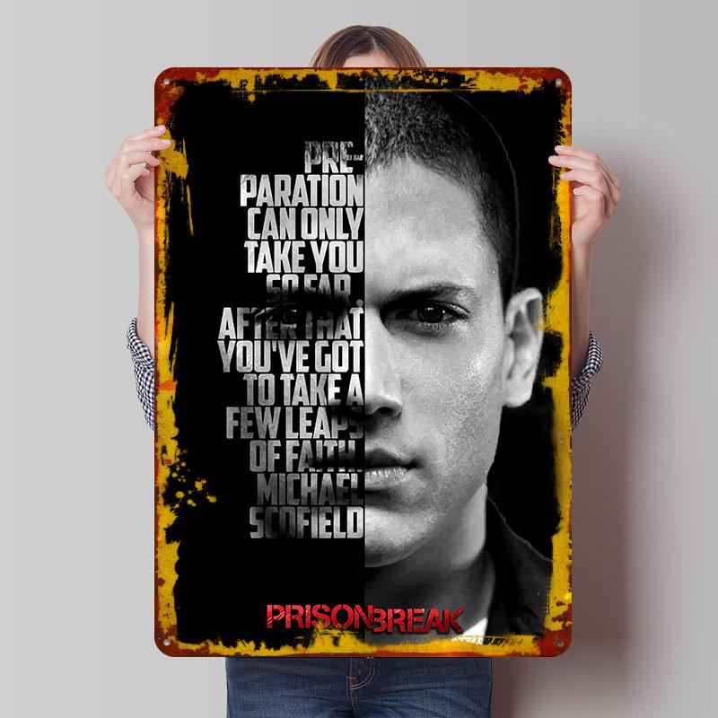 Michael Scofield Tin Plaque Poster Customized Wall Art Retro Vintage Metal Signs for Man Cave Decoration At Home Decorations 7.9x11.8In(20x30cm)
Michael Scofield Tin Plaque Poster Customized Wall Art Retro Vintage Metal Signs for Man Cave Decoration At Home Decorations 7.9x11.8In(20x30cm)