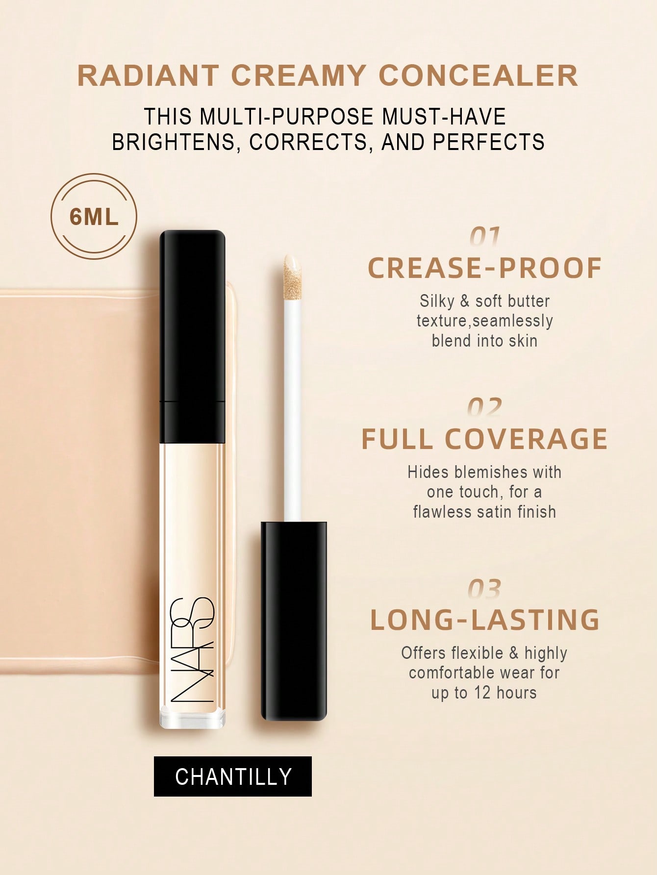 Nars Radiant Creamy Консилер #Custard (2 розміри) - 1,4 мл (Міні)/6мл Chantilly
Nars Radiant Creamy Консилер #Custard (2 розміри) - 1,4 мл (Міні)/6мл Chantilly