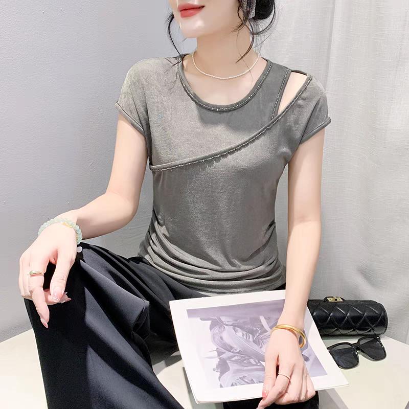 New Summer European Chic Sexy Hollow Out Beading T-shirt Fashion Short Sleeve Casual Women s Tops Shirt Elegant Draped Slim Tees M чёрный
New Summer European Chic Sexy Hollow Out Beading T-shirt Fashion Short Sleeve Casual Women s Tops Shirt Elegant Draped Slim Tees M чёрный