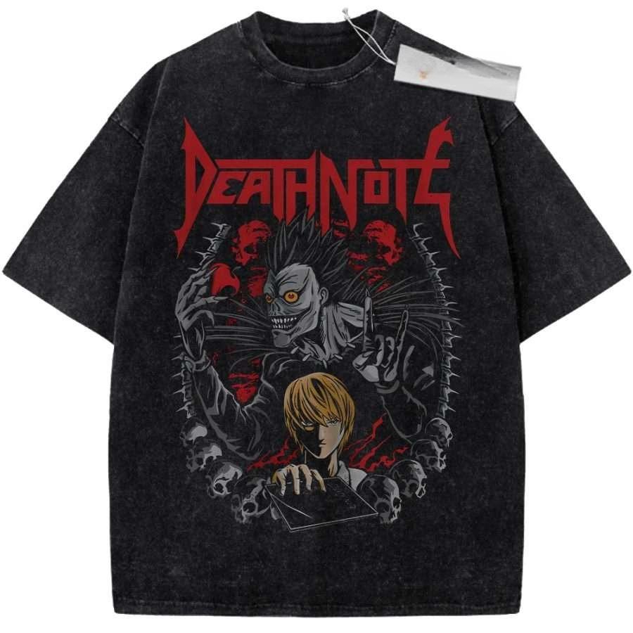Death Note Vintage Loose Washed Tshirt personality Clothes Suitable for all seasons Retro Fashion Streetwear Trendy Couples tee S
Death Note Vintage Loose Washed Tshirt personality Clothes Suitable for all seasons Retro Fashion Streetwear Trendy Couples tee S