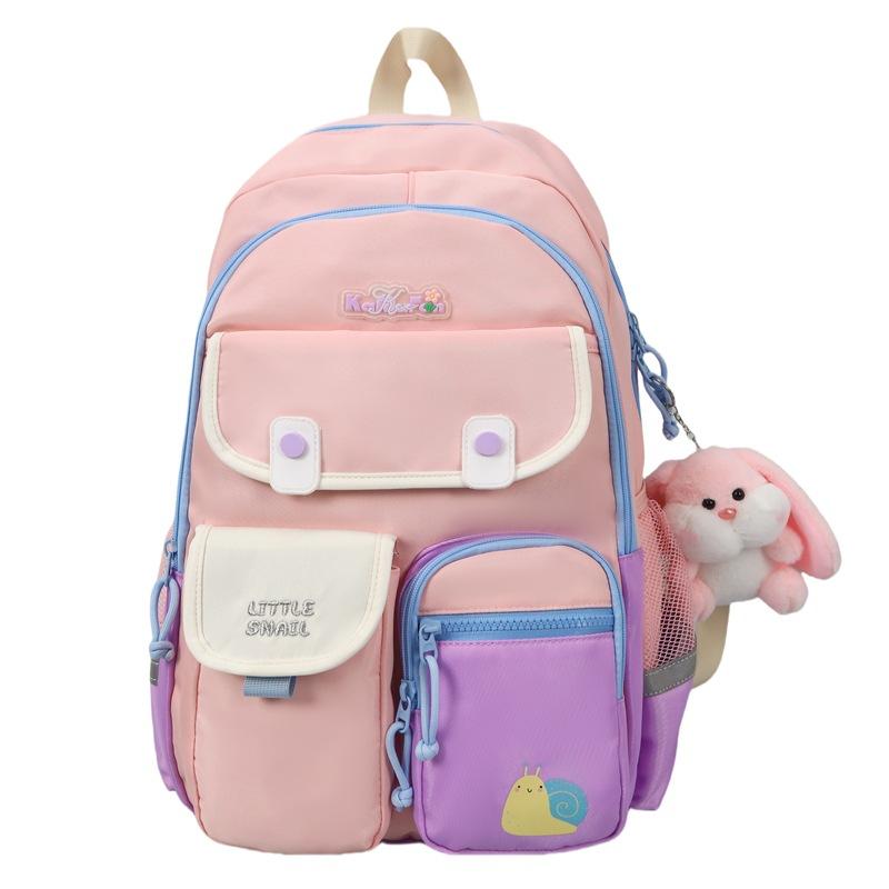 Мультяшный школьный ранец для учеников начальной школы 3-6 классов, большой вместительный рюкзак, легкий и легкий детский школьный ранец фиолетовый