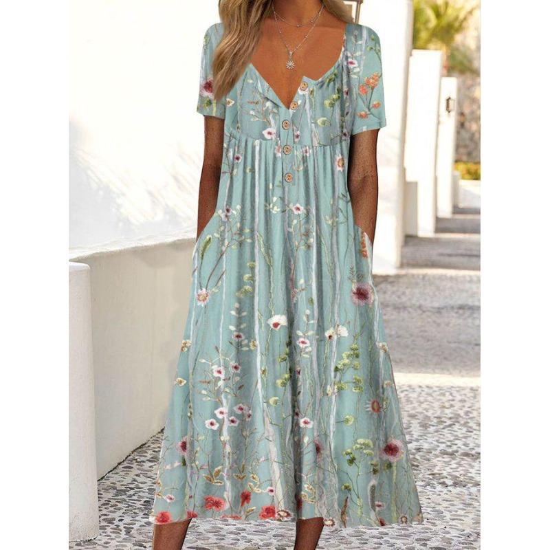 2026 Summer Women s Floral Button Round Neck Mid-Length Straight Dress XX-Large м ята зелений колір
2026 Summer Women s Floral Button Round Neck Mid-Length Straight Dress XX-Large м ята зелений колір