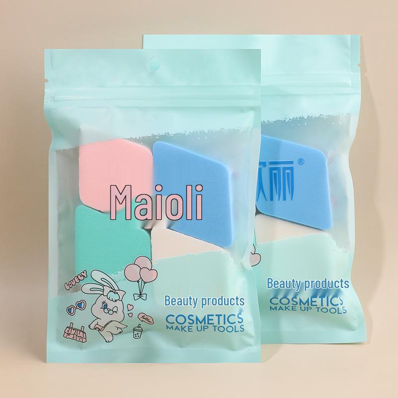 Mei Ou Li Four-Color Diamond Makeup Puff (Set of 4) - Extra Thick Sponge for Wet & Dry Use
Mei Ou Li Four-Color Diamond Makeup Puff (Set of 4) - Extra Thick Sponge for Wet & Dry Use