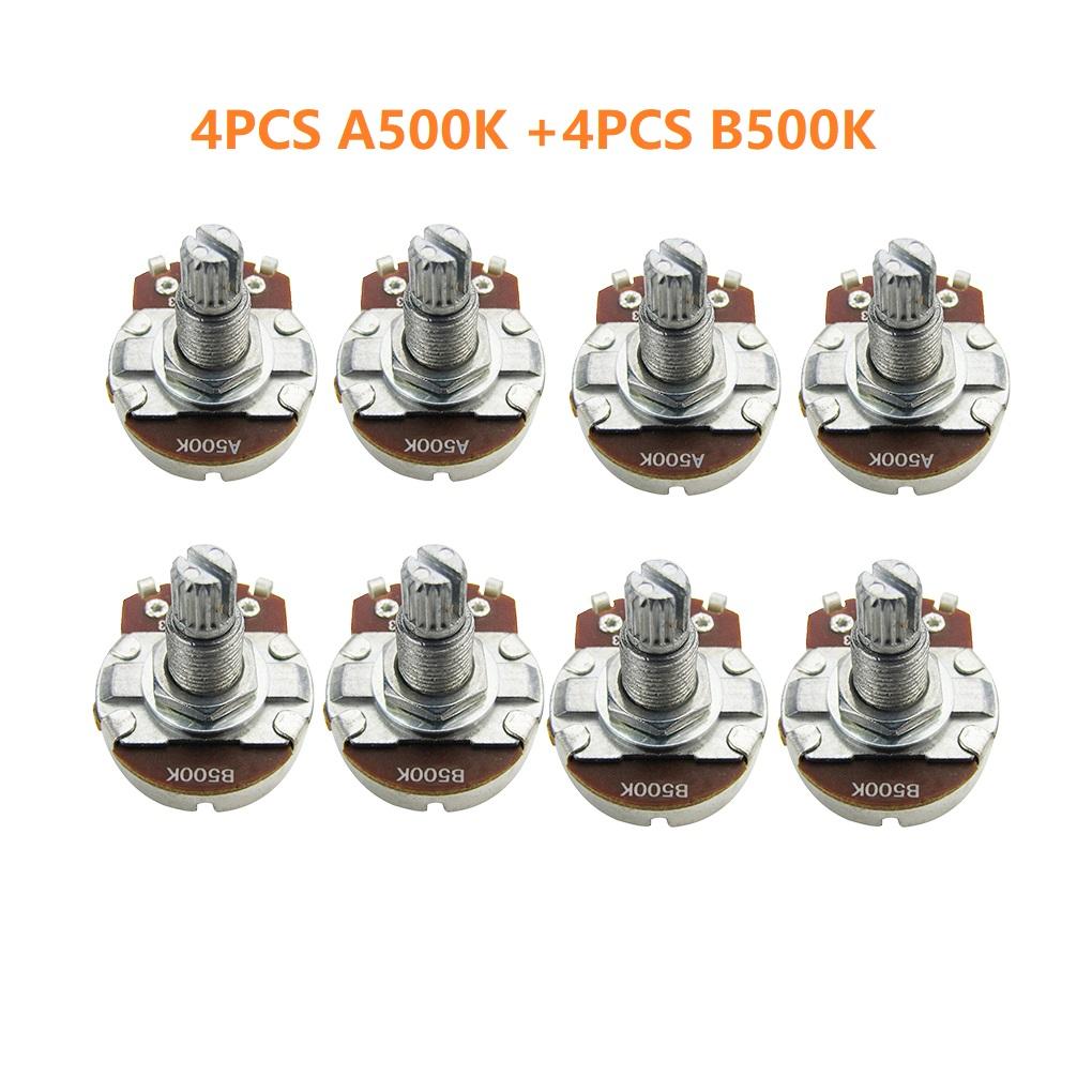 FLEOR 8pcs Long Split Shaft 18mm Guitar Potentiometers Pots 500K /250K Guitar Parts
FLEOR 8pcs Long Split Shaft 18mm Guitar Potentiometers Pots 500K /250K Guitar Parts