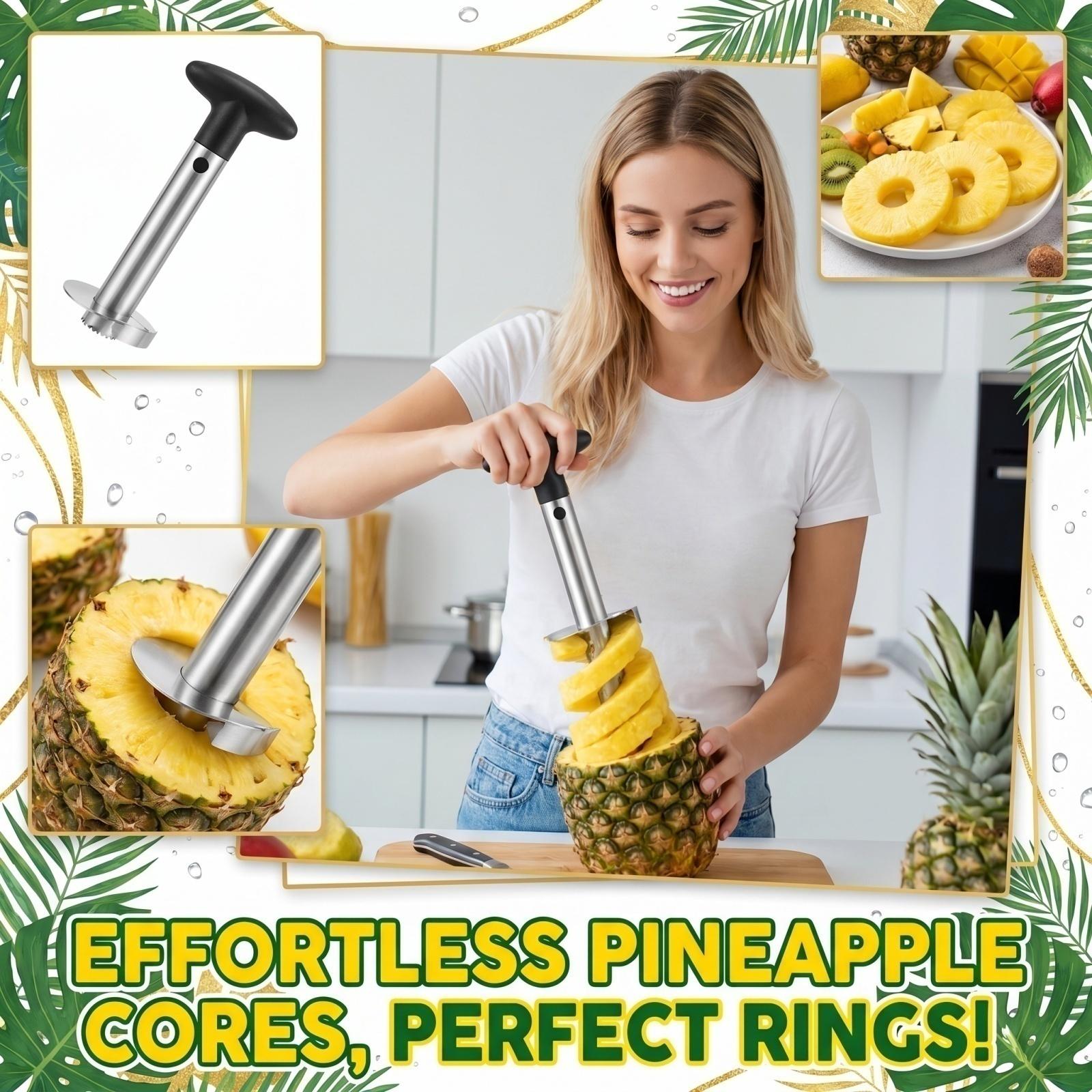 Pineapple Corer and Peeler Stainless Steel Pineapple Slicer with Handle for Easy Core Removal and Slicing Kitchen Tool one size чорний
Pineapple Corer and Peeler Stainless Steel Pineapple Slicer with Handle for Easy Core Removal and Slicing Kitchen Tool one size чорний