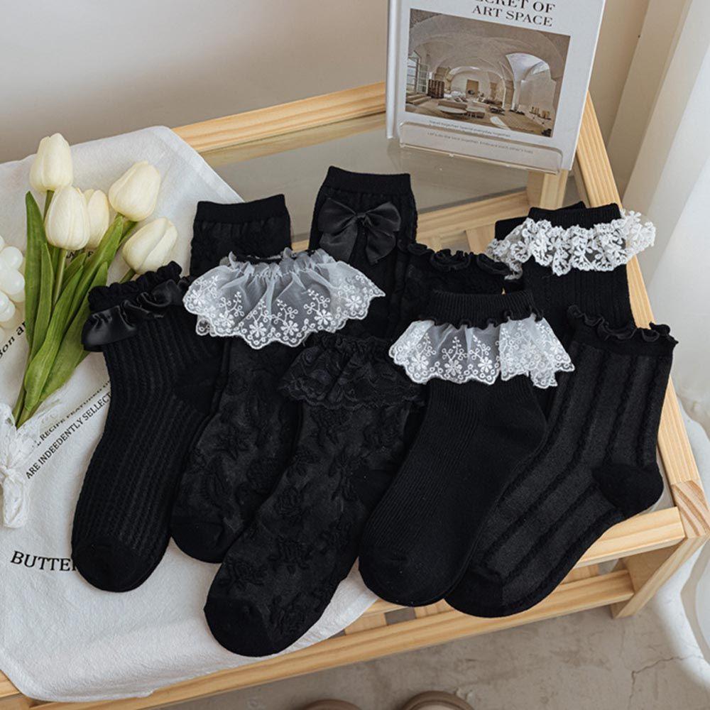 Vintage JK For Girls Stripe Bowknot Black Lace Women Cotton Socks Hosiery Lolita Ruffle Socks I
Vintage JK For Girls Stripe Bowknot Black Lace Women Cotton Socks Hosiery Lolita Ruffle Socks I