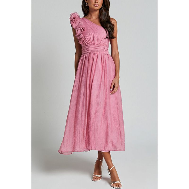 European and American 2025 Summer New Fashion Sexy Solid Sloping Shoulder Backless Dress Women Pink XL
European and American 2025 Summer New Fashion Sexy Solid Sloping Shoulder Backless Dress Women Pink XL