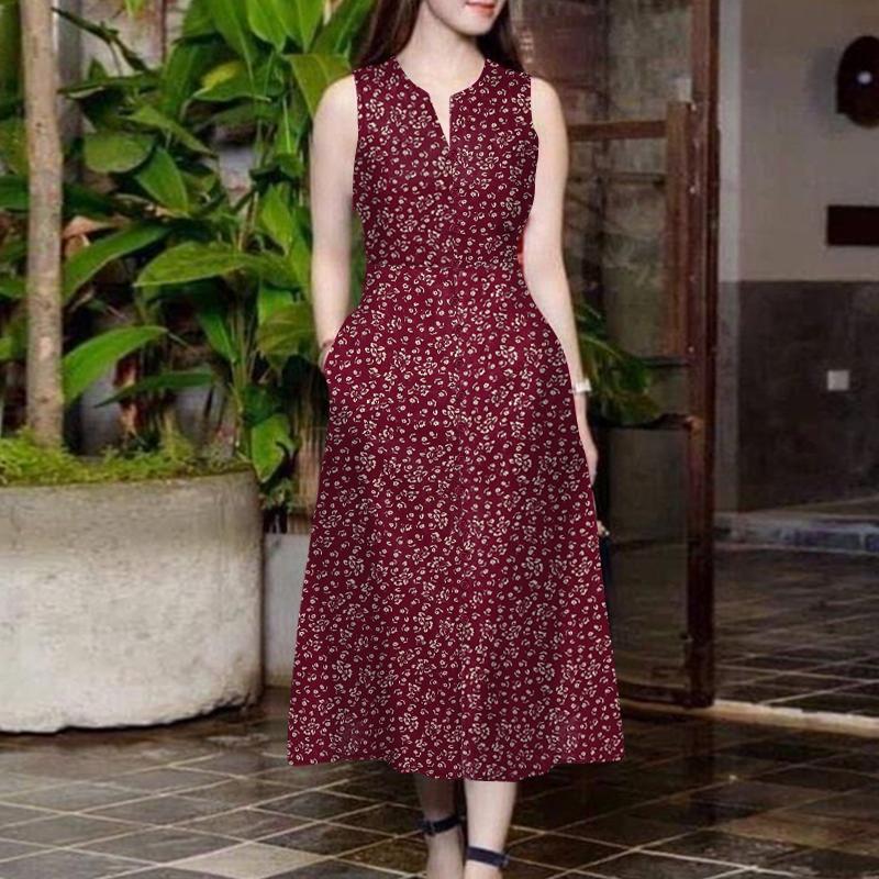 ZANZEA Женское повседневное летнее платье без рукавов с V-образным вырезом и принтом 5XL красный
ZANZEA Женское повседневное летнее платье без рукавов с V-образным вырезом и принтом 5XL красный