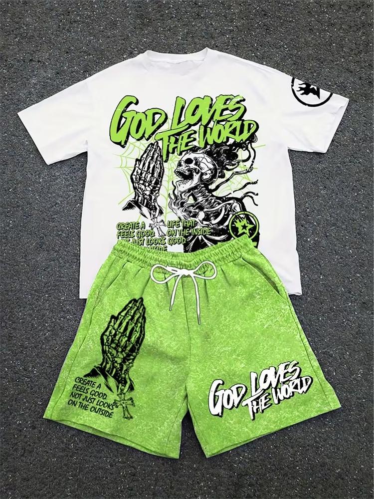 Summer Men s Round-neck Top And Shorts American Trend 3D Printed Skull , Hip-hop Style Trendy And Cool 2pcs Set S
Summer Men s Round-neck Top And Shorts American Trend 3D Printed Skull , Hip-hop Style Trendy And Cool 2pcs Set S