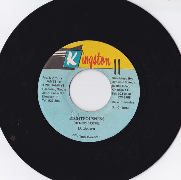 7inch Record DENNIS BROWN Righteousness NONE Kingston 11 1993 Jamaica Reggae Ska Dub Used
7inch Record DENNIS BROWN Righteousness NONE Kingston 11 1993 Jamaica Reggae Ska Dub Used