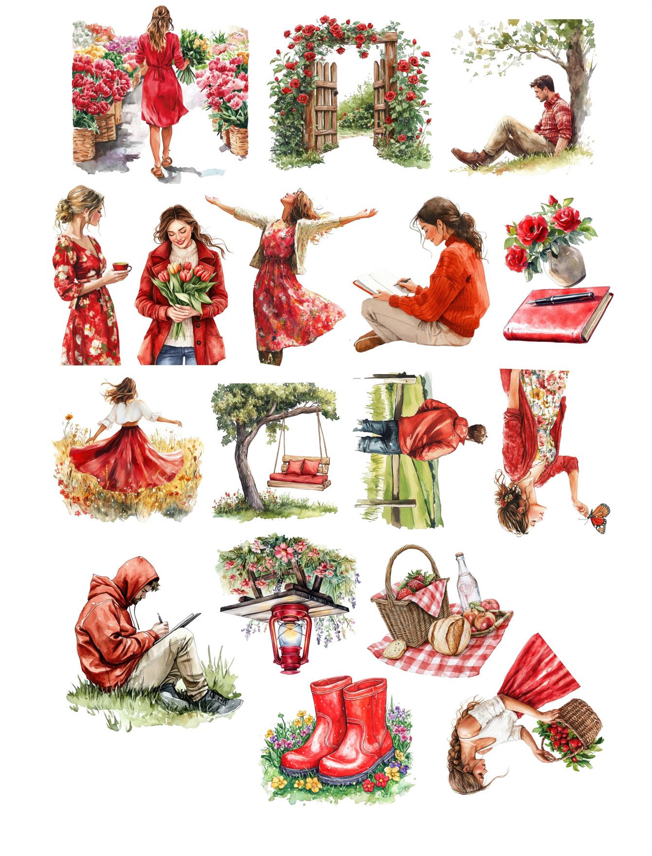17pcs Cute Retro and Red Garden Girlt set Stickers,Handbook Scrapbooking Literature And Art, Characters Decoration Mobile Phone білий
17pcs Cute Retro and Red Garden Girlt set Stickers,Handbook Scrapbooking Literature And Art, Characters Decoration Mobile Phone білий