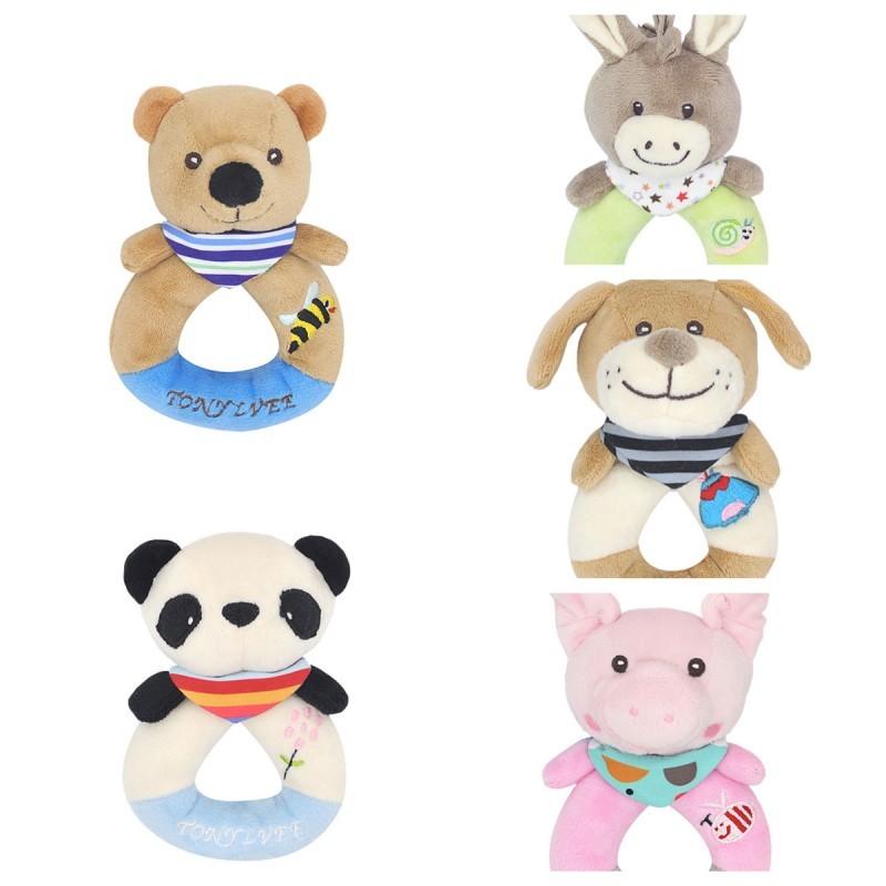 Мультяшное животное, круглое кольцо на руку, милая форма животного, игрушки для новорожденного, подарок для мальчиков и девочек, игрушки для раннего образования, ювелирные изделия для новорожденных