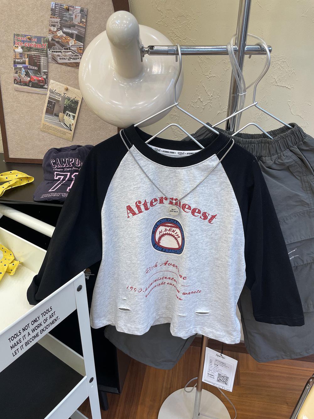 Boys 2025 Autumn Colorblock Raglan Ripped Cotton Long Sleeve T-Shirt 100cm
Boys 2025 Autumn Colorblock Raglan Ripped Cotton Long Sleeve T-Shirt 100cm