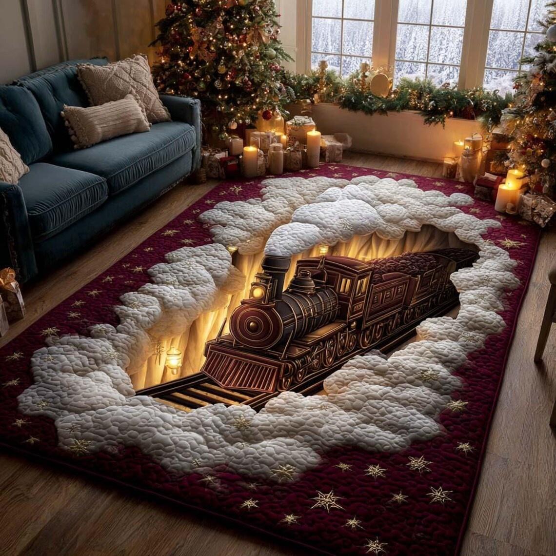 Visual Stereoscopic Train Carpet Illusionary Hole Train Track Printed Carpet Anti Slip Decorative Carpet for Living Room 50x80cm
Visual Stereoscopic Train Carpet Illusionary Hole Train Track Printed Carpet Anti Slip Decorative Carpet for Living Room 50x80cm