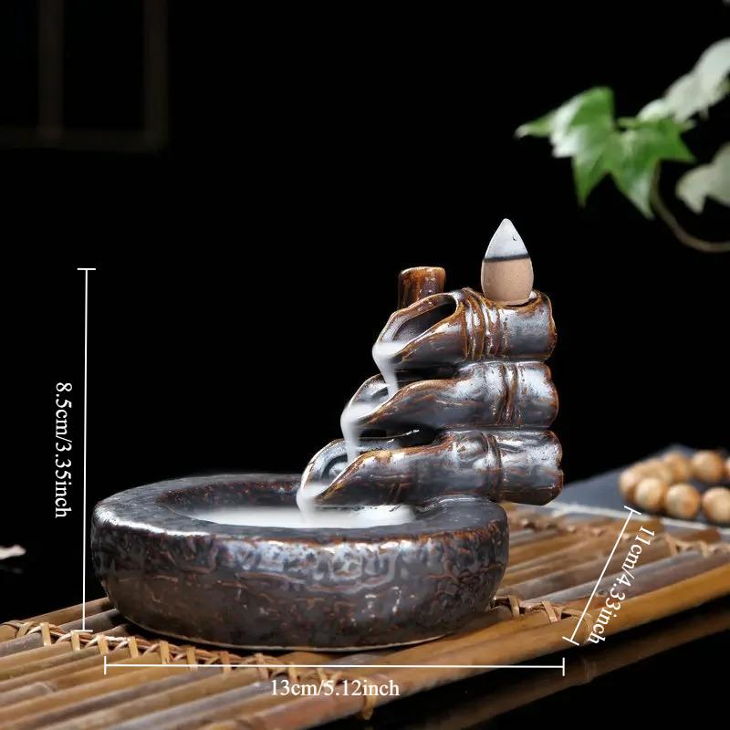 1Pc, Rusty-colored ceramic incense burner Creative Home Decor Backflow Incense Burner For Home Office Teahouse (Without Incense)
1Pc, Rusty-colored ceramic incense burner Creative Home Decor Backflow Incense Burner For Home Office Teahouse (Without Incense)