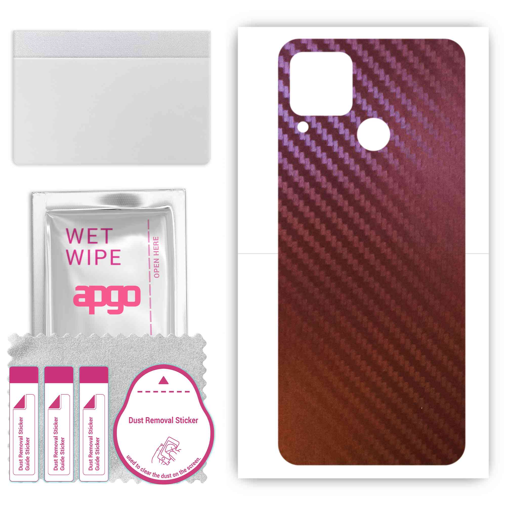 apgo skin sticker film foil vinyl for the BACK compatible with Realme C15, scratch-resistant, easy to install - Carbon Chameleon CAKA5
apgo skin sticker film foil vinyl for the BACK compatible with Realme C15, scratch-resistant, easy to install - Carbon Chameleon CAKA5