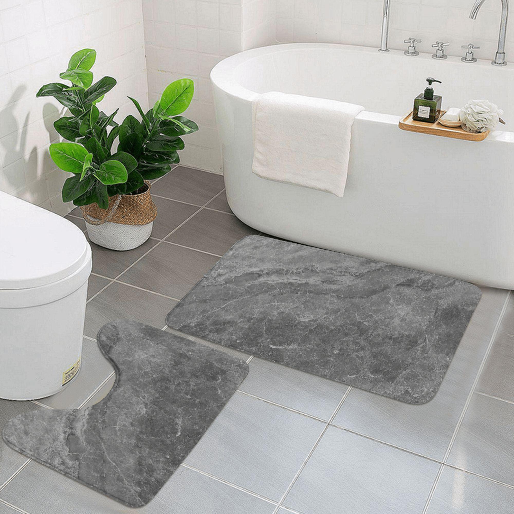 2pcs1cm Thickness Bathroom Non-slip Mat Set Gray Marble Pattern Design Including U-shaped Toilet Mat Perfect for Home Decor Hotel Bathroom Mat Sets 2PCS25x50cm+60x90cm сірий
2pcs1cm Thickness Bathroom Non-slip Mat Set Gray Marble Pattern Design Including U-shaped Toilet Mat Perfect for Home Decor Hotel Bathroom Mat Sets 2PCS25x50cm+60x90cm сірий