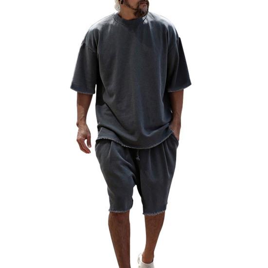 1 Set Men Top Pants Solid Color Pockets Summer Loose Drawstring Shorts Outfit for Daily Wear M темно-серого
1 Set Men Top Pants Solid Color Pockets Summer Loose Drawstring Shorts Outfit for Daily Wear M темно-серого