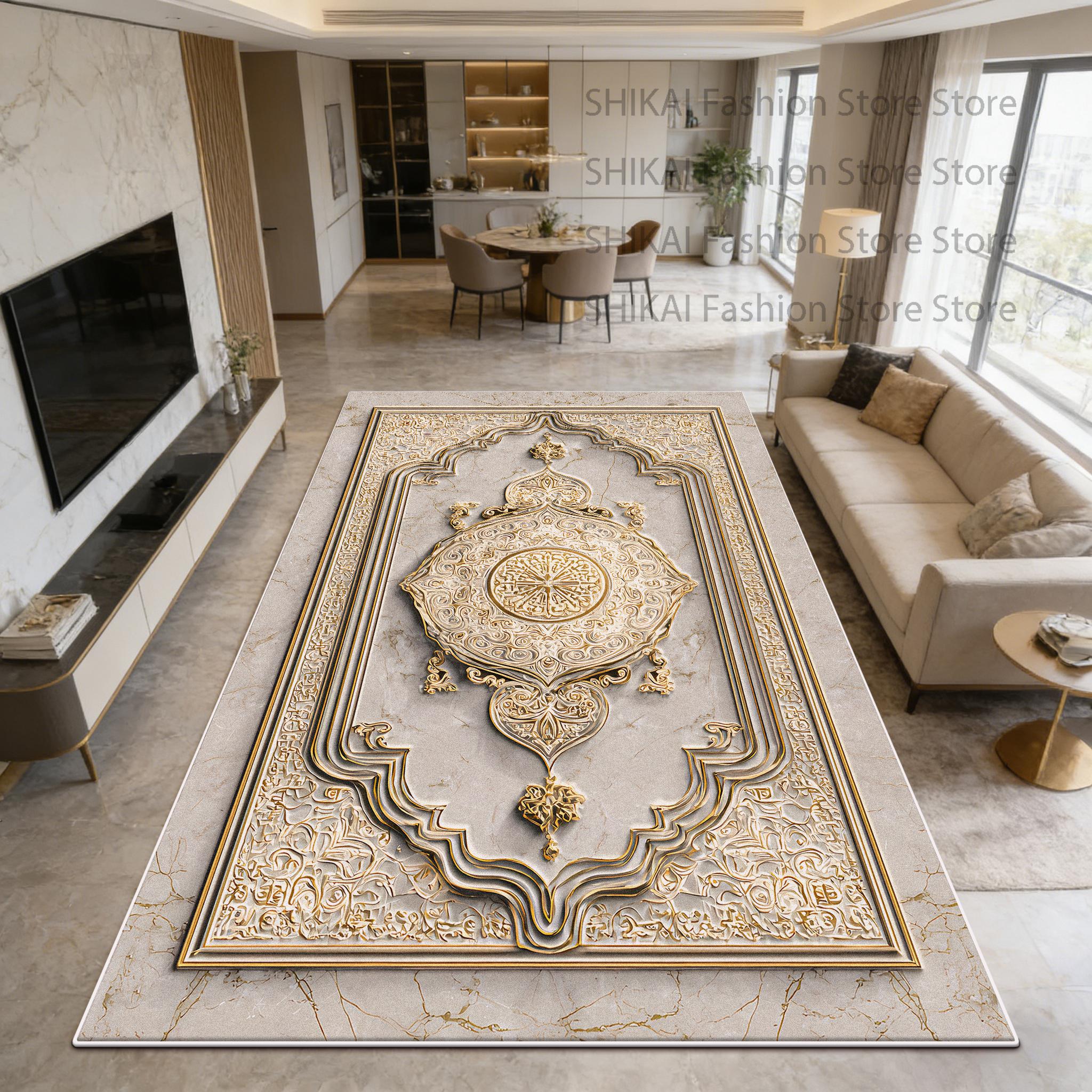 European Royal Gilded Style Big Size Balcony Rug Easy Clean Fluffy Luxury Floor Mat Decoration Living Room Antiskid Soft Carpet 60x90cm
European Royal Gilded Style Big Size Balcony Rug Easy Clean Fluffy Luxury Floor Mat Decoration Living Room Antiskid Soft Carpet 60x90cm