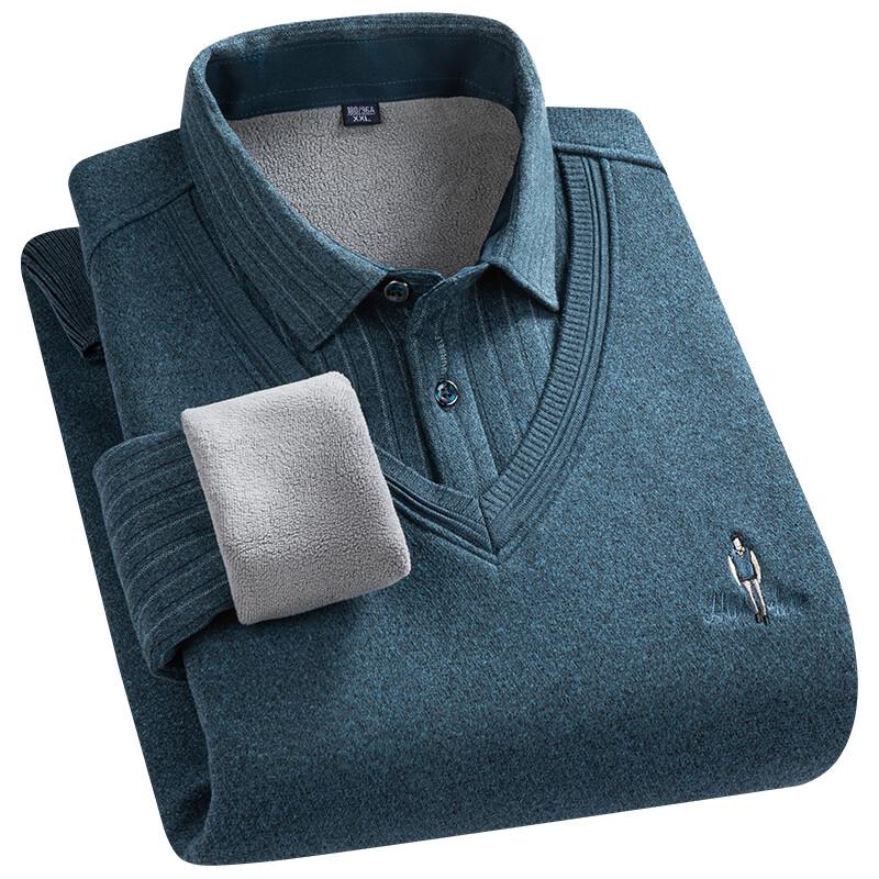 Romon Men s Faux Two-Piece Knit Sweater with Wool & Silk Blend 2XL
Romon Men s Faux Two-Piece Knit Sweater with Wool & Silk Blend 2XL