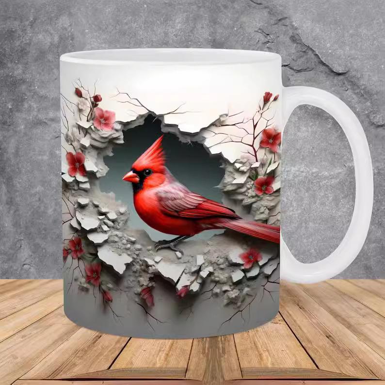 3D North American Cardinal Holly Red Cardinal Bird Ceramic Coffee Mug Water Cup Birds 301-400ml
3D North American Cardinal Holly Red Cardinal Bird Ceramic Coffee Mug Water Cup Birds 301-400ml