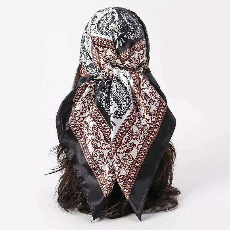 90*90CM Square Silk Scarves Women Hijab Shawls Fashion Paisley Print Kerchief Female Head Scarf Foulard Bandana Beach Head Scarf 90X90 CM
90*90CM Square Silk Scarves Women Hijab Shawls Fashion Paisley Print Kerchief Female Head Scarf Foulard Bandana Beach Head Scarf 90X90 CM