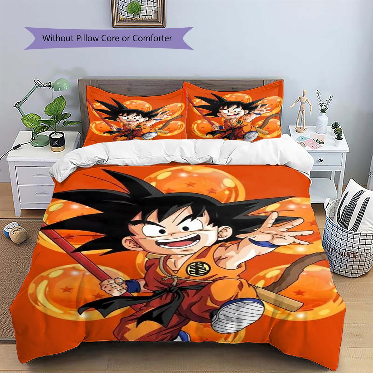Goku Patterned Pillowcase & Duvet Cover Set Stylish Anime Bedding for Bedroom Decor Nice Gift Pick for Fans.-TING 135x200cm
Goku Patterned Pillowcase & Duvet Cover Set Stylish Anime Bedding for Bedroom Decor Nice Gift Pick for Fans.-TING 135x200cm