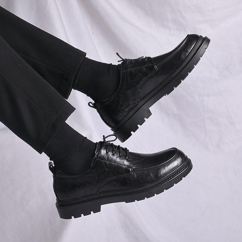Hand-scratched platform leather shoes trend British leather shoes men groom marriage derby shoes men 2025 38
Hand-scratched platform leather shoes trend British leather shoes men groom marriage derby shoes men 2025 38