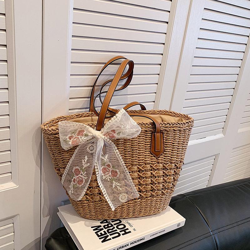 Женская новая универсальная простая плечевая сумка из плетеной соломы большой вместимости, пляжная сумка-тоут для отдыха на море хаки
Женская новая универсальная простая плечевая сумка из плетеной соломы большой вместимости, пляжная сумка-тоут для отдыха на море хаки