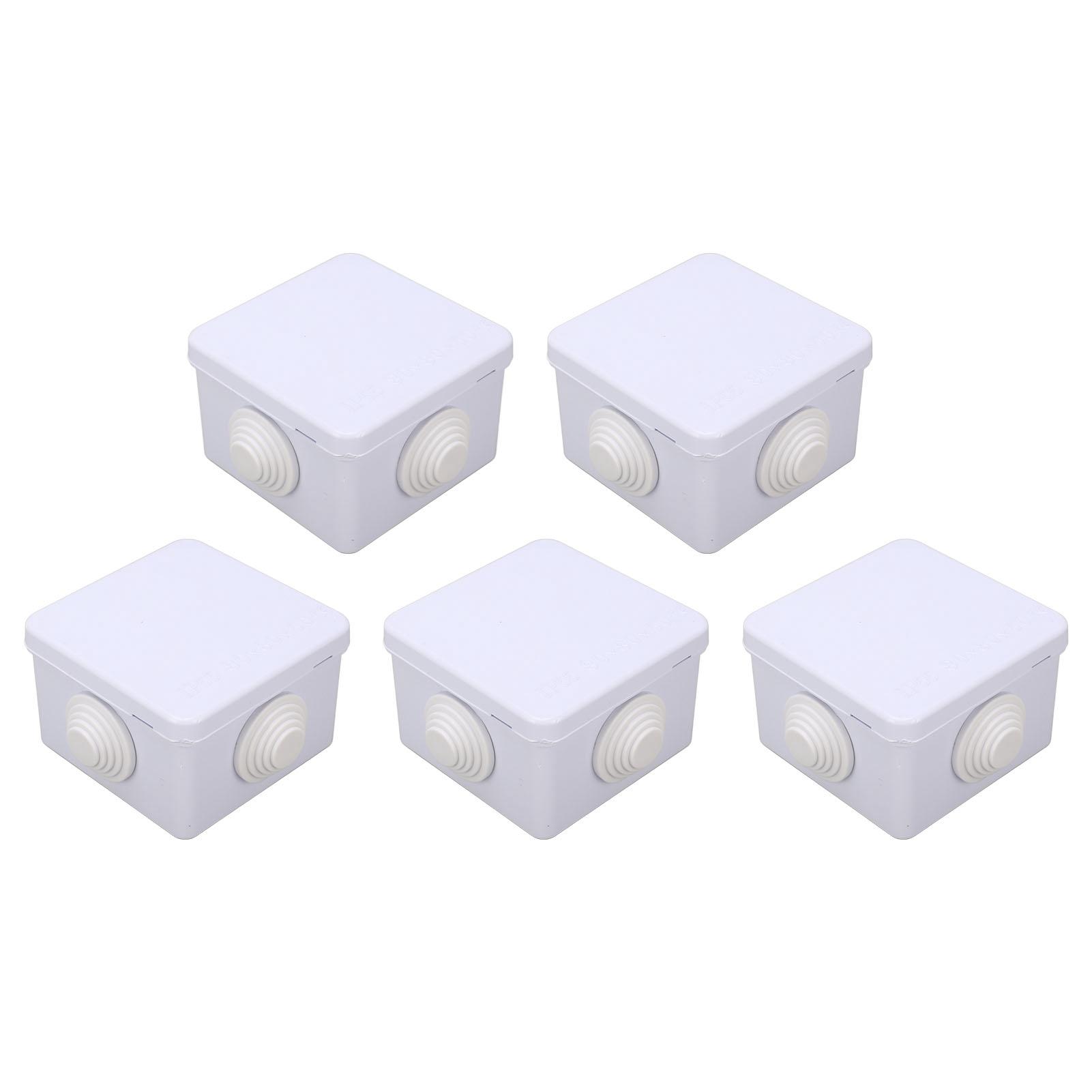 5Pcs Plastic Waterproof Cable Box with Rubber Plug IP55 Waterproof Plug Junction Wire Box
5Pcs Plastic Waterproof Cable Box with Rubber Plug IP55 Waterproof Plug Junction Wire Box