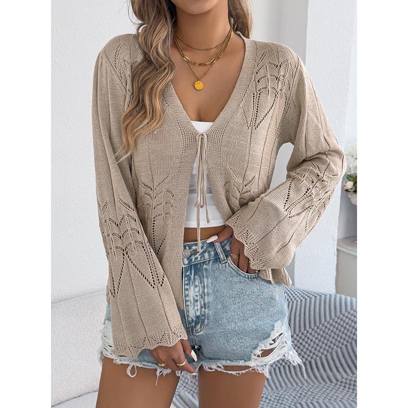 Spring Autumn Casual Lace Up Knitted Cardigan Sweater Women Fashion Clothes Hollow Long Sleeve Knitted Top Sunscreen Shirt XL коричневий
Spring Autumn Casual Lace Up Knitted Cardigan Sweater Women Fashion Clothes Hollow Long Sleeve Knitted Top Sunscreen Shirt XL коричневий