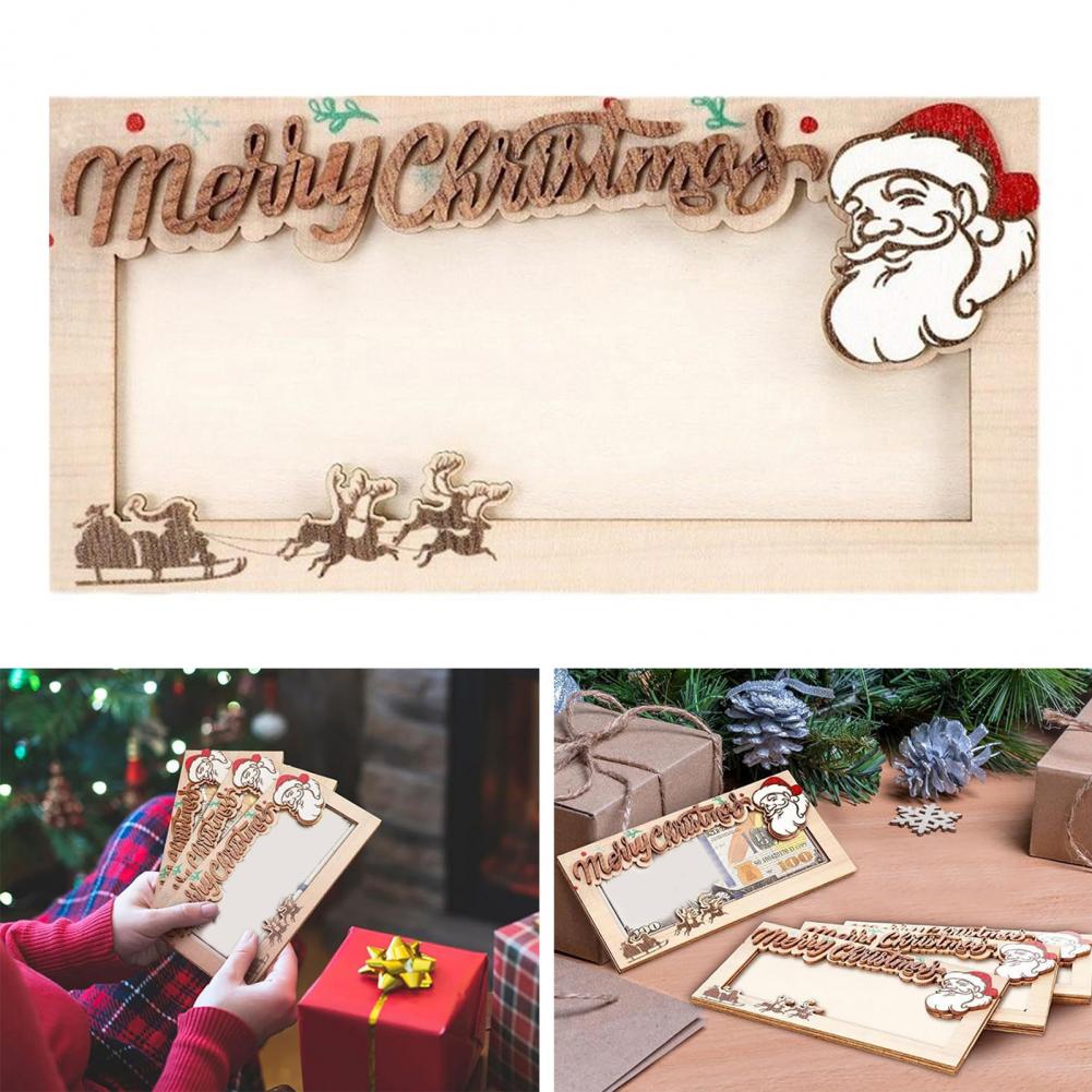 Holiday Money Envelope Christmas Decoration Wallet Wooden Christmas Money Holder with Santa Clip Festive Cash for Holiday
Holiday Money Envelope Christmas Decoration Wallet Wooden Christmas Money Holder with Santa Clip Festive Cash for Holiday
