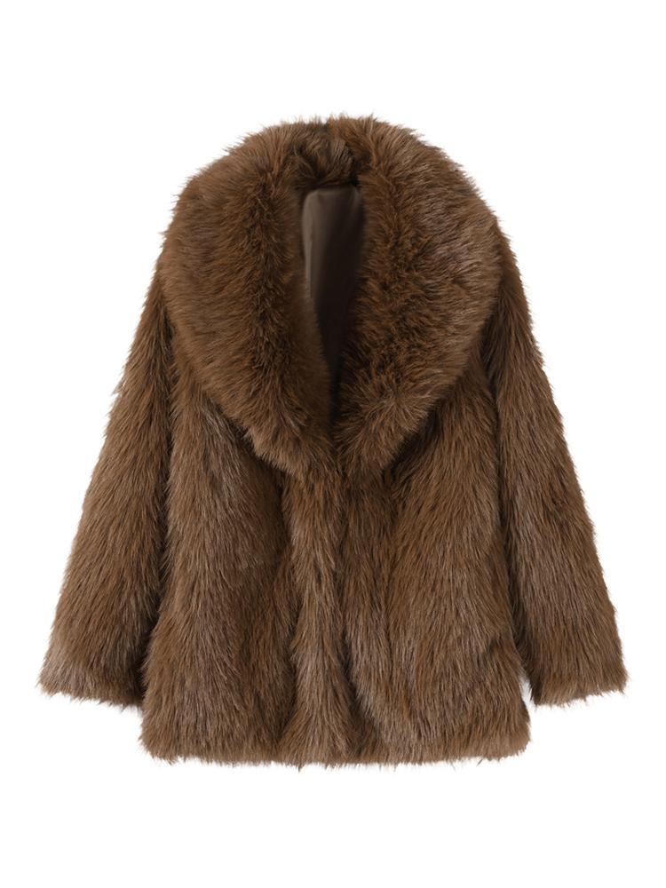Женская куртка из искусственного меха Женская меховая куртка Женская ветрозащитная и теплая куртка Модный стиль Осень и Зима L коричневый
Женская куртка из искусственного меха Женская меховая куртка Женская ветрозащитная и теплая куртка Модный стиль Осень и Зима L коричневый