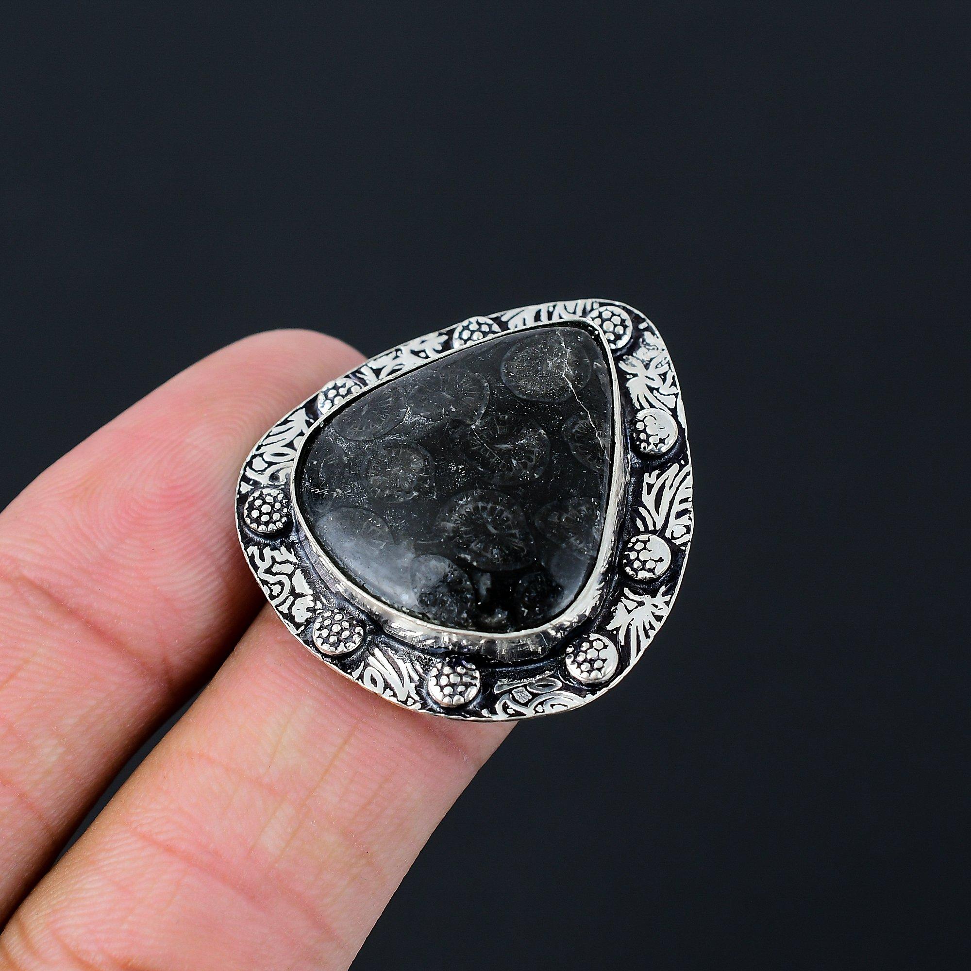 Daughters Day Sale Black Fossil Coral Stone Stackable New Ring Size 8 925 Silver 8
Daughters Day Sale Black Fossil Coral Stone Stackable New Ring Size 8 925 Silver 8