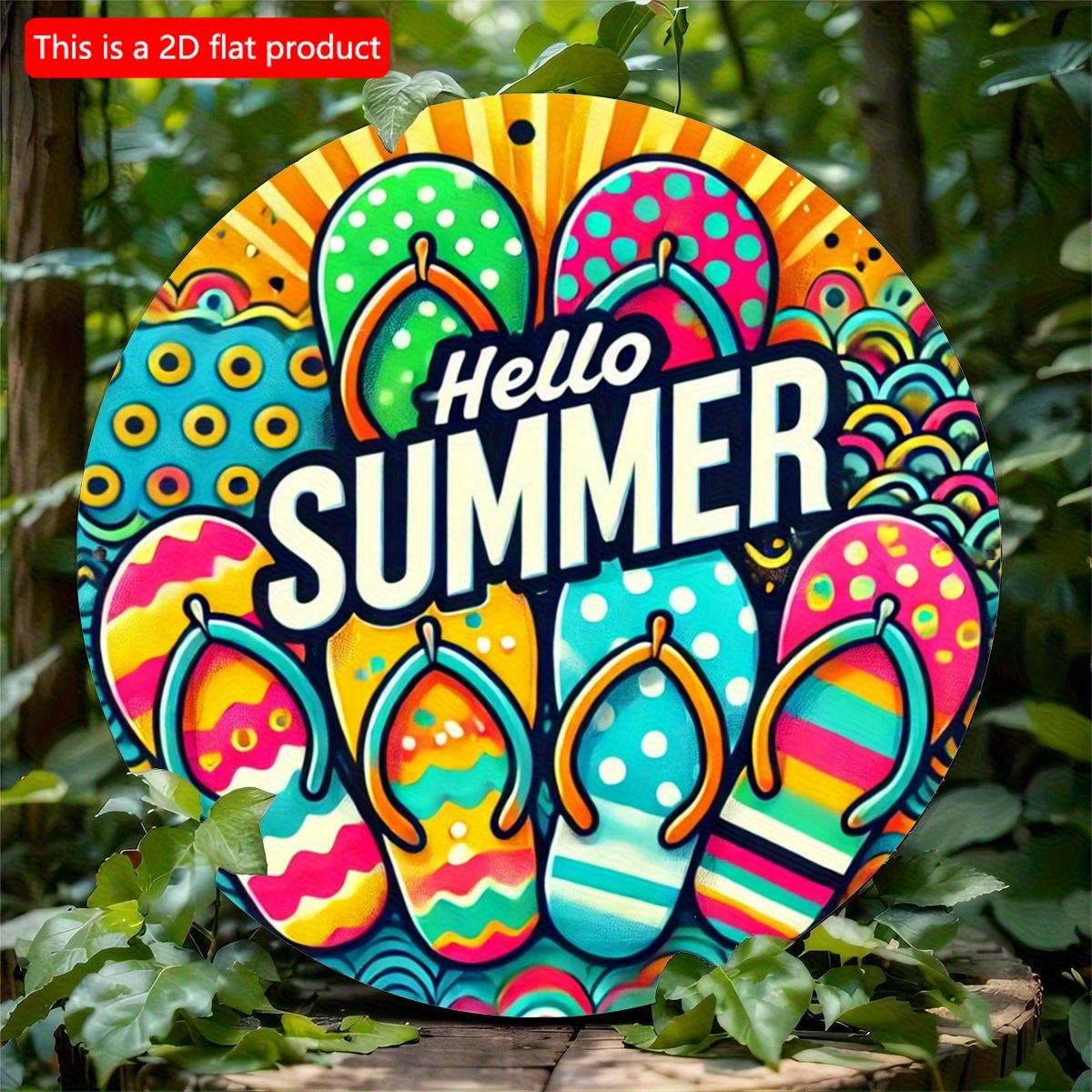2d Flat 20*20cm Hello Summer Flip Wall Art, Vibrant Wooden Sign with Tropical Design, Circular Wooden Decoration, Suitable for Bars, Cafes or Clubs, 20*20cm
2d Flat 20*20cm Hello Summer Flip Wall Art, Vibrant Wooden Sign with Tropical Design, Circular Wooden Decoration, Suitable for Bars, Cafes or Clubs, 20*20cm