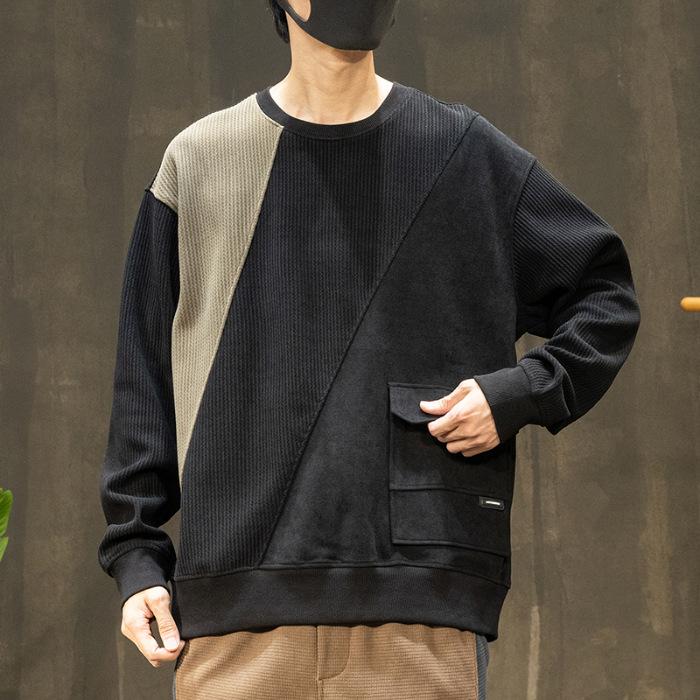 Вельветовый плотный утолщенный свитер для мужчин, осень и зима, американский модный бренд, контрастные цвета, сращивание на одежде, свободная мужская одежда большого размера 5XL чёрный
Вельветовый плотный утолщенный свитер для мужчин, осень и зима, американский модный бренд, контрастные цвета, сращивание на одежде, свободная мужская одежда большого размера 5XL чёрный