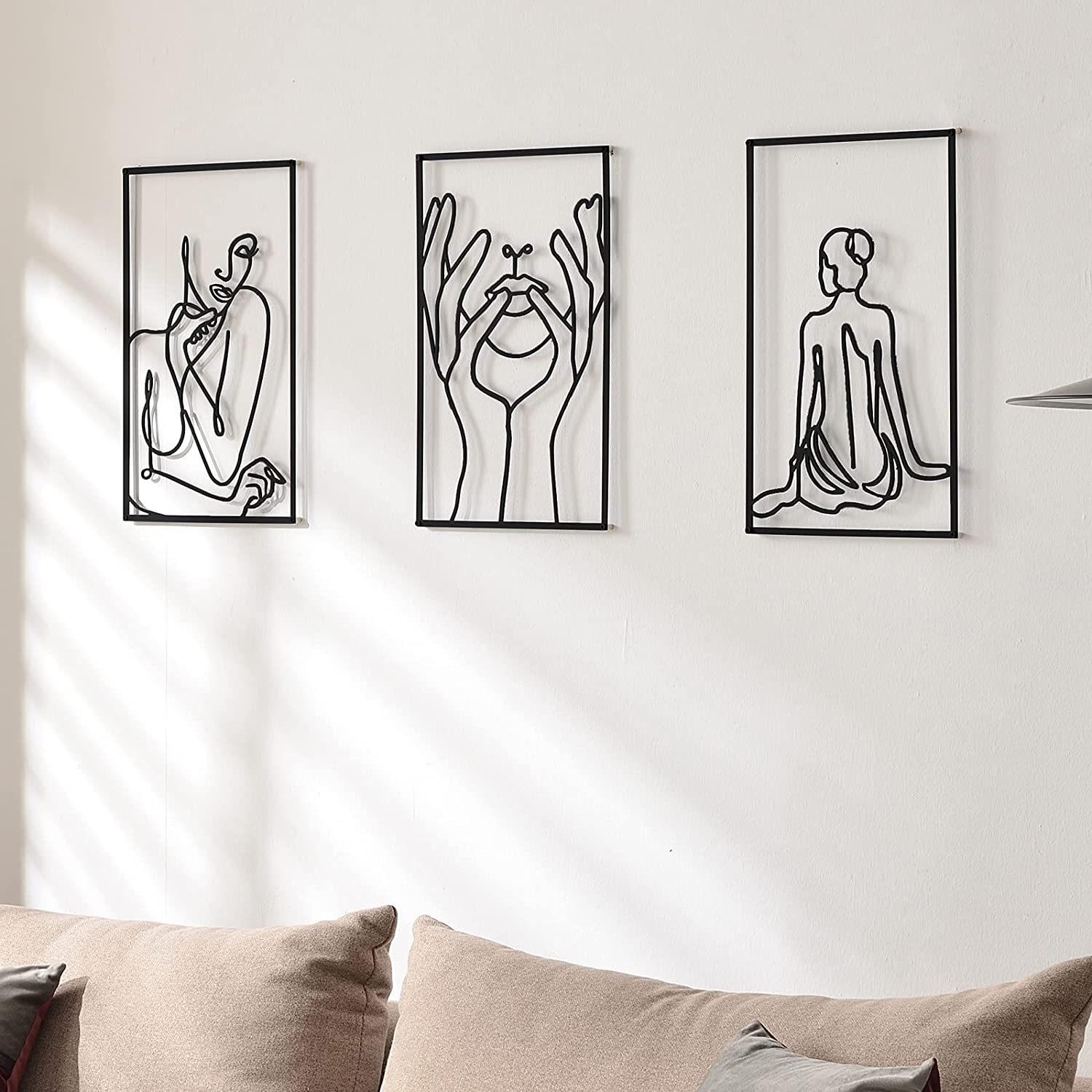 Nordic Abstract Female Line Iron Wall Hanging Decor Ornament Sexy Woman Silhouette Metal Cuestion Art Living Room Home Decor
Nordic Abstract Female Line Iron Wall Hanging Decor Ornament Sexy Woman Silhouette Metal Cuestion Art Living Room Home Decor