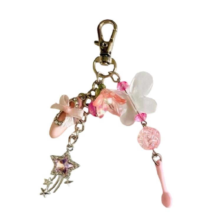 Delicate Handmade Ballet Slipper Keychain Featuring Glitter Accent Versatile for Bags Keys Or Gifts 1
Delicate Handmade Ballet Slipper Keychain Featuring Glitter Accent Versatile for Bags Keys Or Gifts 1