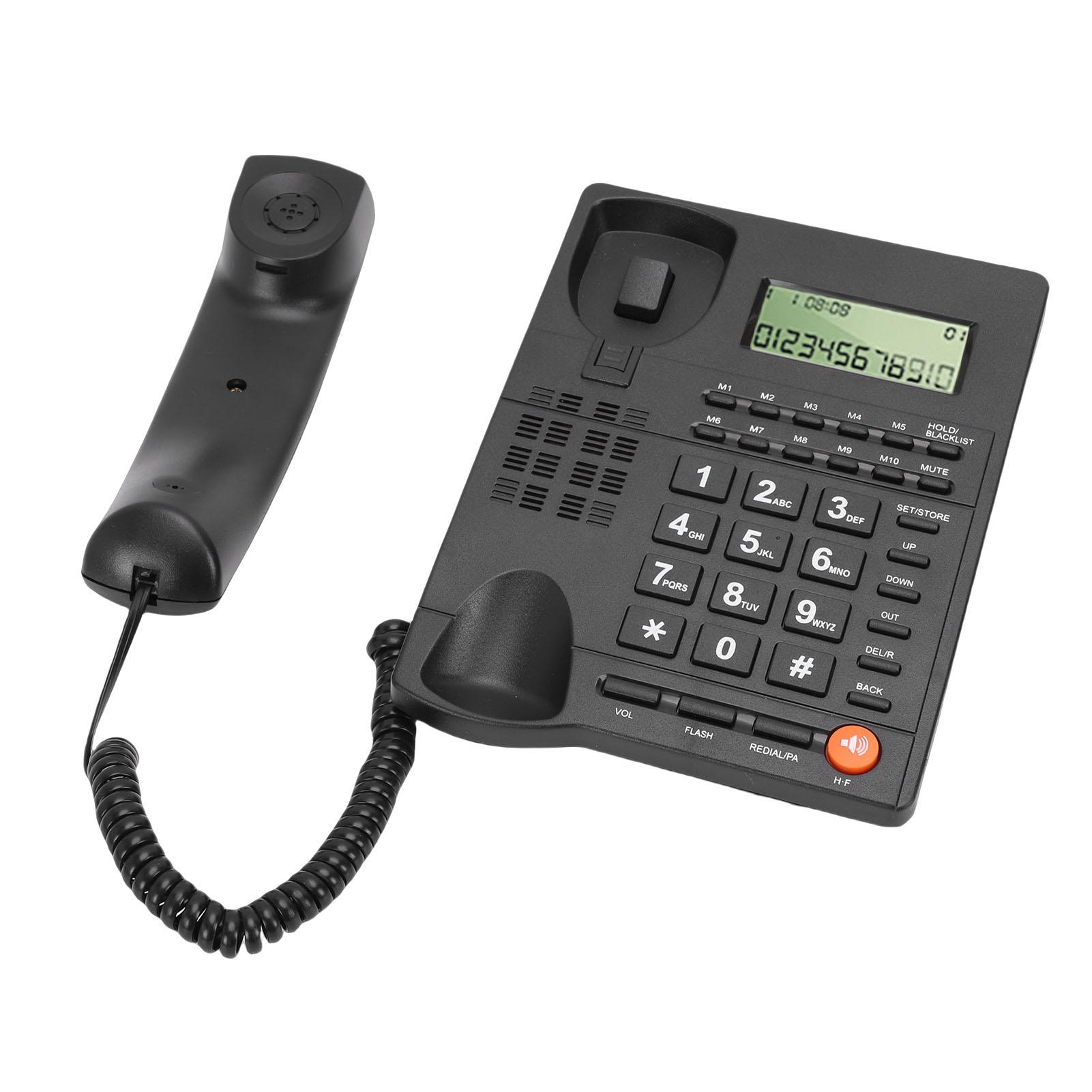 Corded Landline Phone Caller ID Hotel Home Phone Large Key Telephone with Speaker Clear Display чорний
Corded Landline Phone Caller ID Hotel Home Phone Large Key Telephone with Speaker Clear Display чорний