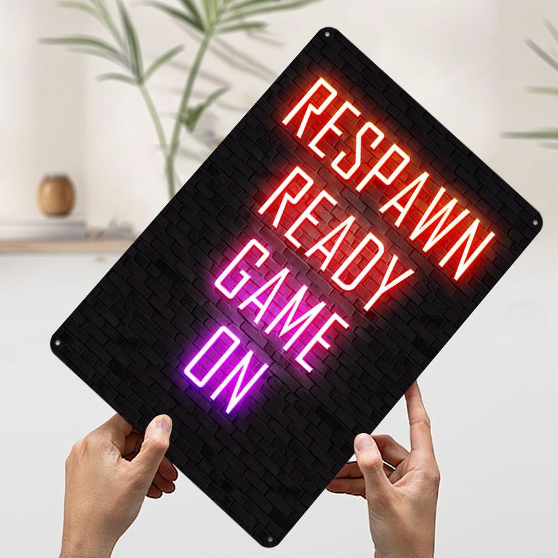 Respawn Ready Game On Neon Sign Poster Customized Wall Art Vintage Metal Signs Retro Tin Plaque for Man Cave Home Decor Items 7.9x11.8In(20x30cm)
Respawn Ready Game On Neon Sign Poster Customized Wall Art Vintage Metal Signs Retro Tin Plaque for Man Cave Home Decor Items 7.9x11.8In(20x30cm)