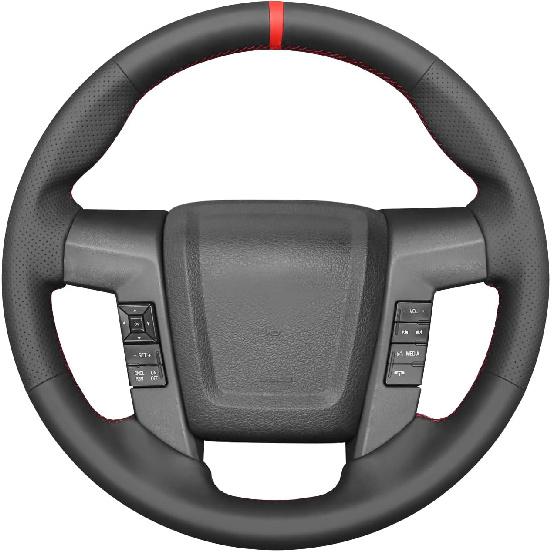 MEWANT Car Steering Wheel Cover for Ford F-150 (Raptor) 2009-2015 Hand-Stitched Microfiber Leather Car Steering Wrap
MEWANT Car Steering Wheel Cover for Ford F-150 (Raptor) 2009-2015 Hand-Stitched Microfiber Leather Car Steering Wrap