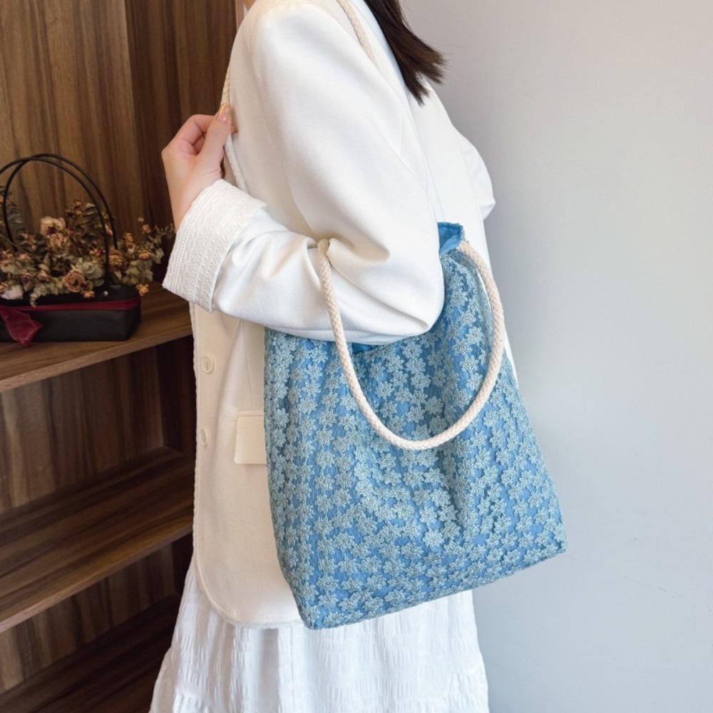 Large Capacity Flower Tote Bag Korean Style Cloth Shoulder Bag Sweet Underarm Bag Students рожевий
Large Capacity Flower Tote Bag Korean Style Cloth Shoulder Bag Sweet Underarm Bag Students рожевий