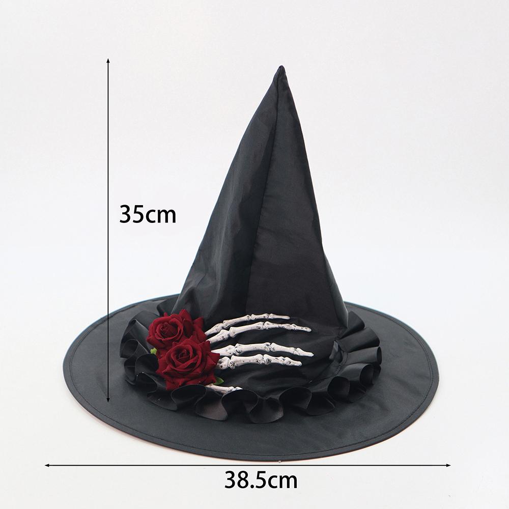 Halloween Witch Hat Black Skull Hand Rose Applique Hat Skull Witch Hat Premium For Festivals Halloween Masquerade Balls
Halloween Witch Hat Black Skull Hand Rose Applique Hat Skull Witch Hat Premium For Festivals Halloween Masquerade Balls