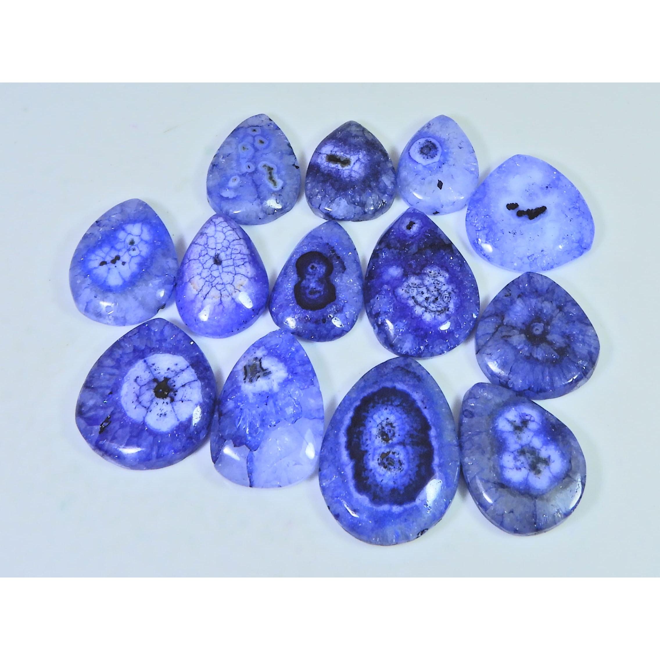 250Cts.Color Enhanced Blue Solar Cab Agate Pear Loose Gemstone 13Pcs Lot C-2129
250Cts.Color Enhanced Blue Solar Cab Agate Pear Loose Gemstone 13Pcs Lot C-2129