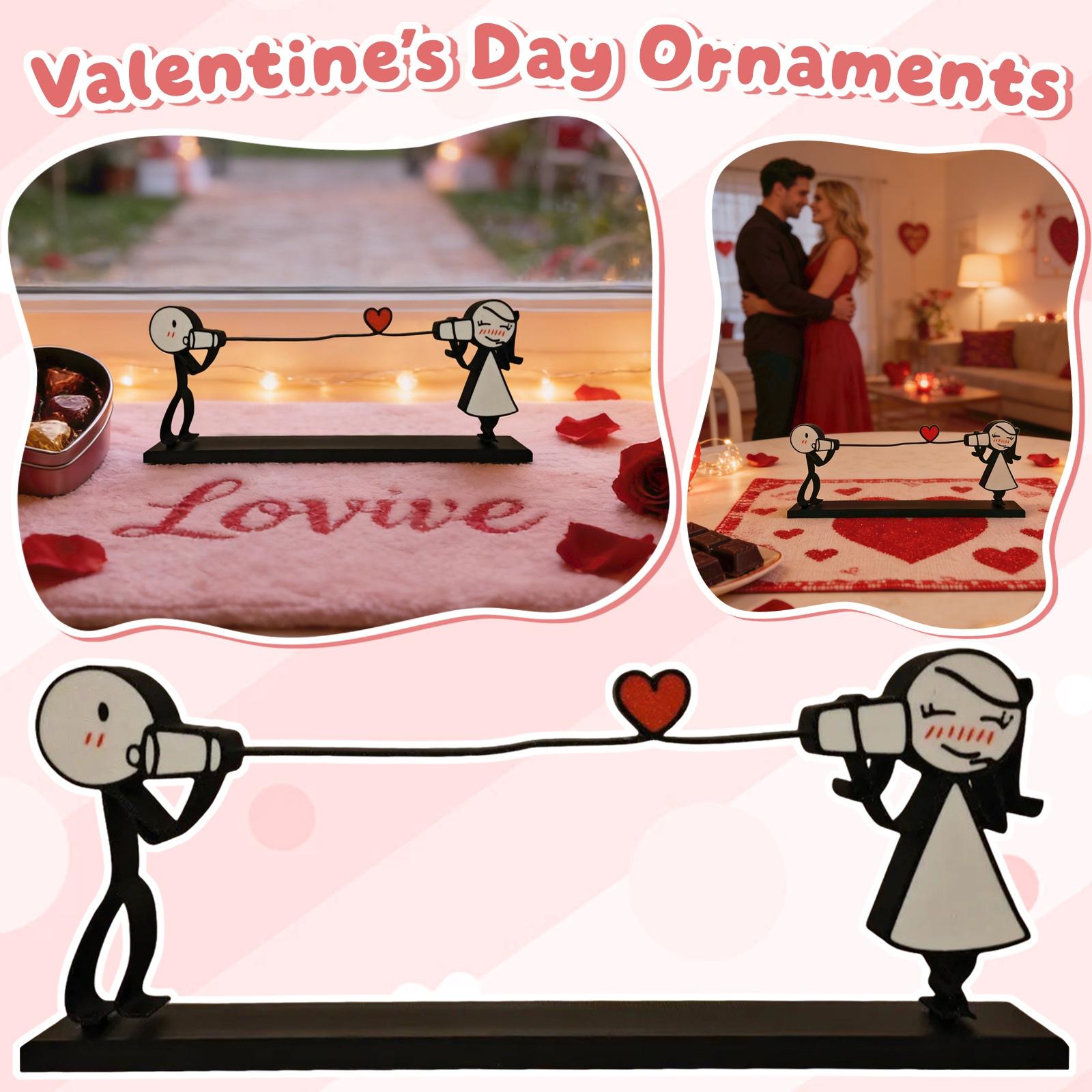 Фігурка для взаємодії пари на День святого Валентина 3D-друкована фігурка листа кохання у формі серця Прикраса для робочого столу One Size
Фігурка для взаємодії пари на День святого Валентина 3D-друкована фігурка листа кохання у формі серця Прикраса для робочого столу One Size