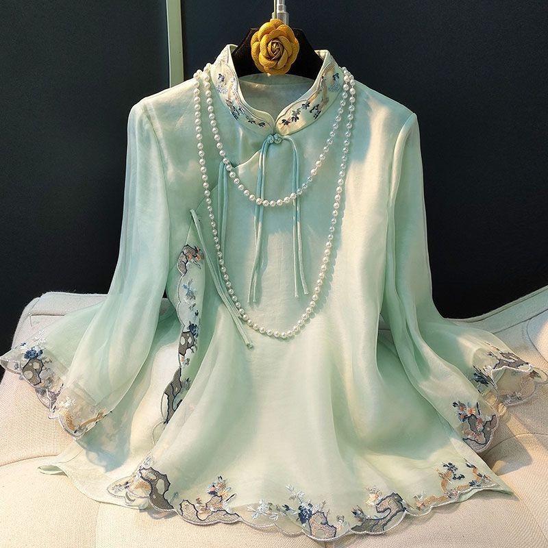 Короткий топ с винтажной вышивкой на пуговицах и рубашка из искусственного шелка для женщин 4XL светло-зеленый
Короткий топ с винтажной вышивкой на пуговицах и рубашка из искусственного шелка для женщин 4XL светло-зеленый