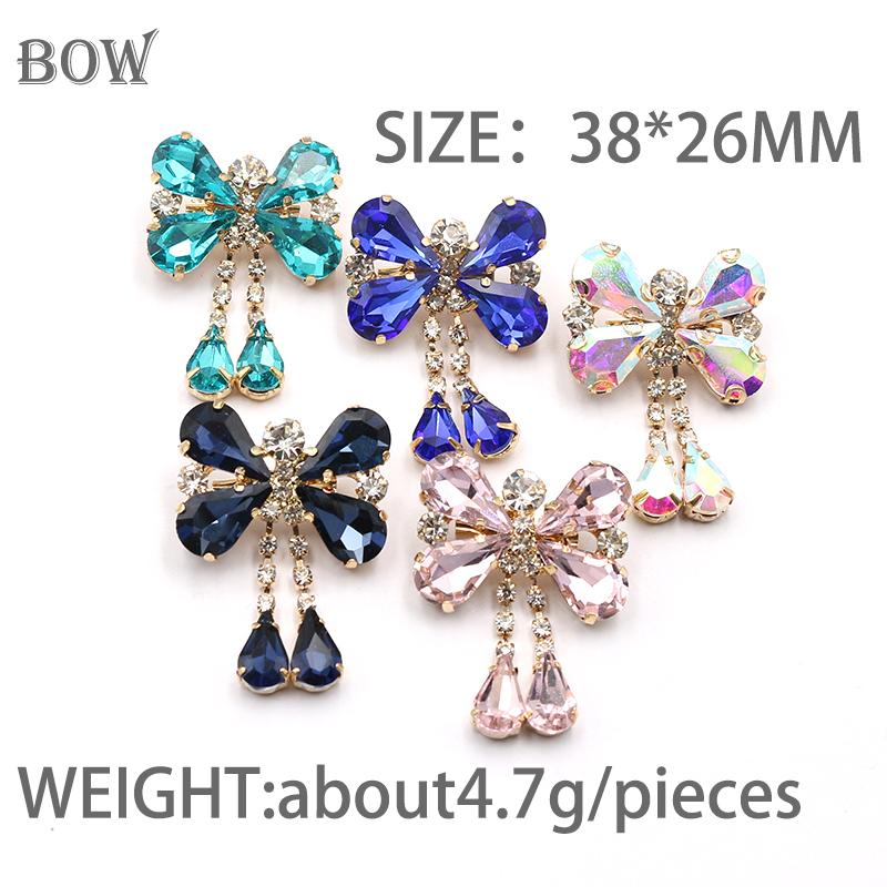 Popular 5PCS38 * 26MM Gold Rhinestone Glass Brooch Bow, Suitable For Brooches, Backpack Accessories, Hair Accessories, High-End
Popular 5PCS38 * 26MM Gold Rhinestone Glass Brooch Bow, Suitable For Brooches, Backpack Accessories, Hair Accessories, High-End